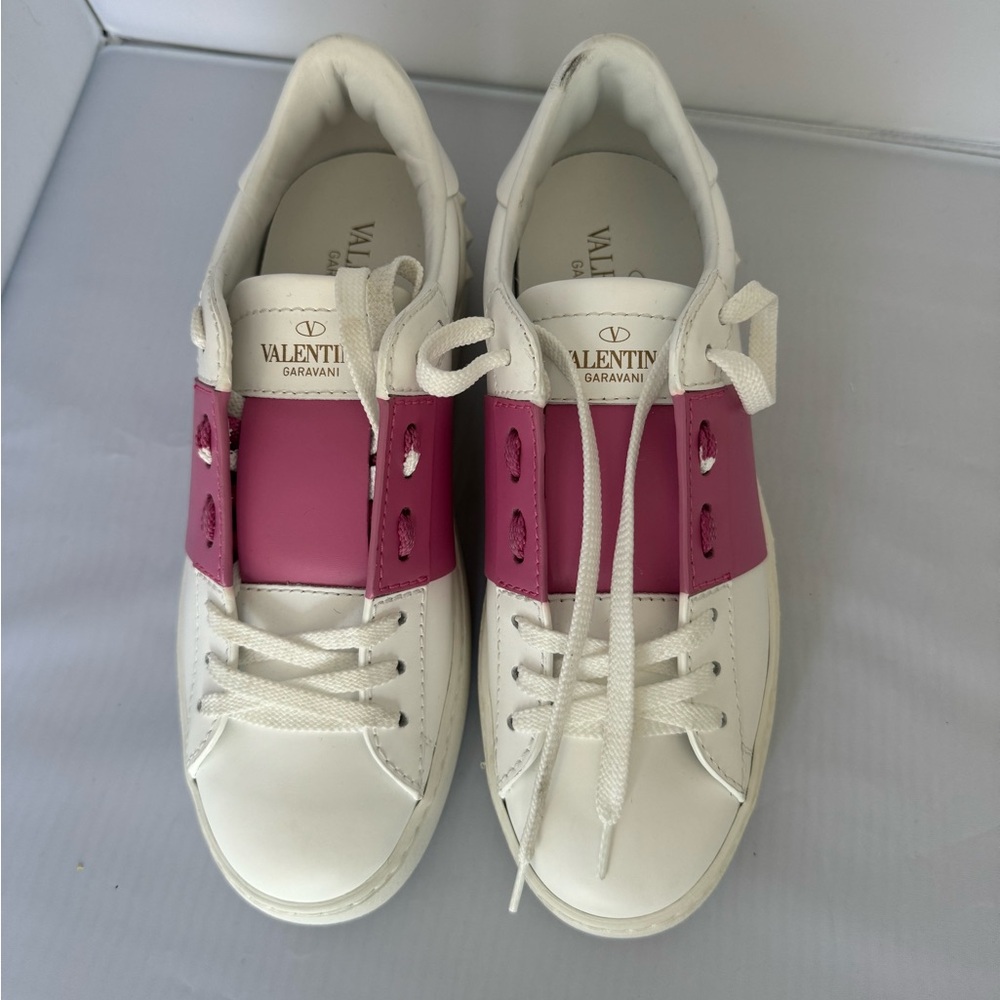 Valentino Garavani Open Rockstud Pink Sneakers US7